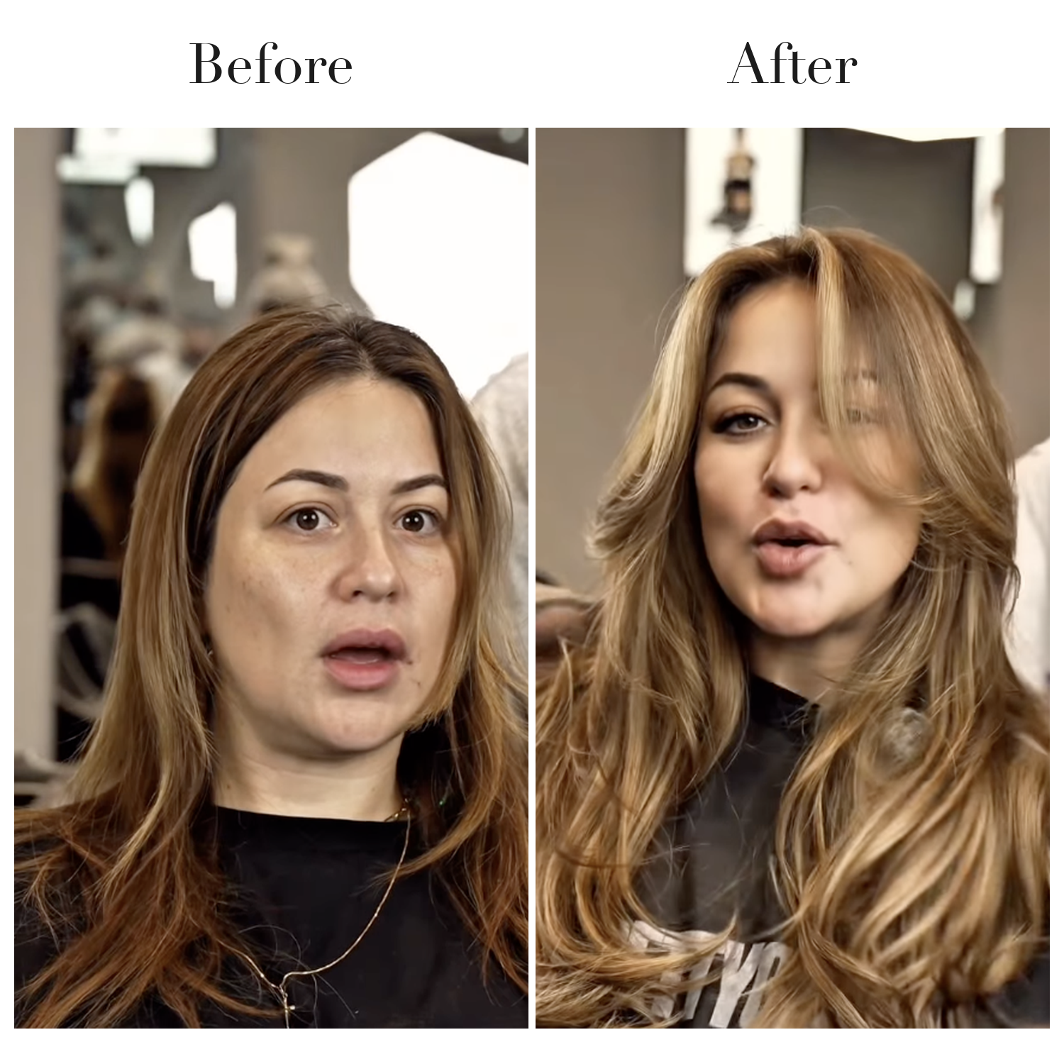 PRETTYGANG before and after — dimensional blonde