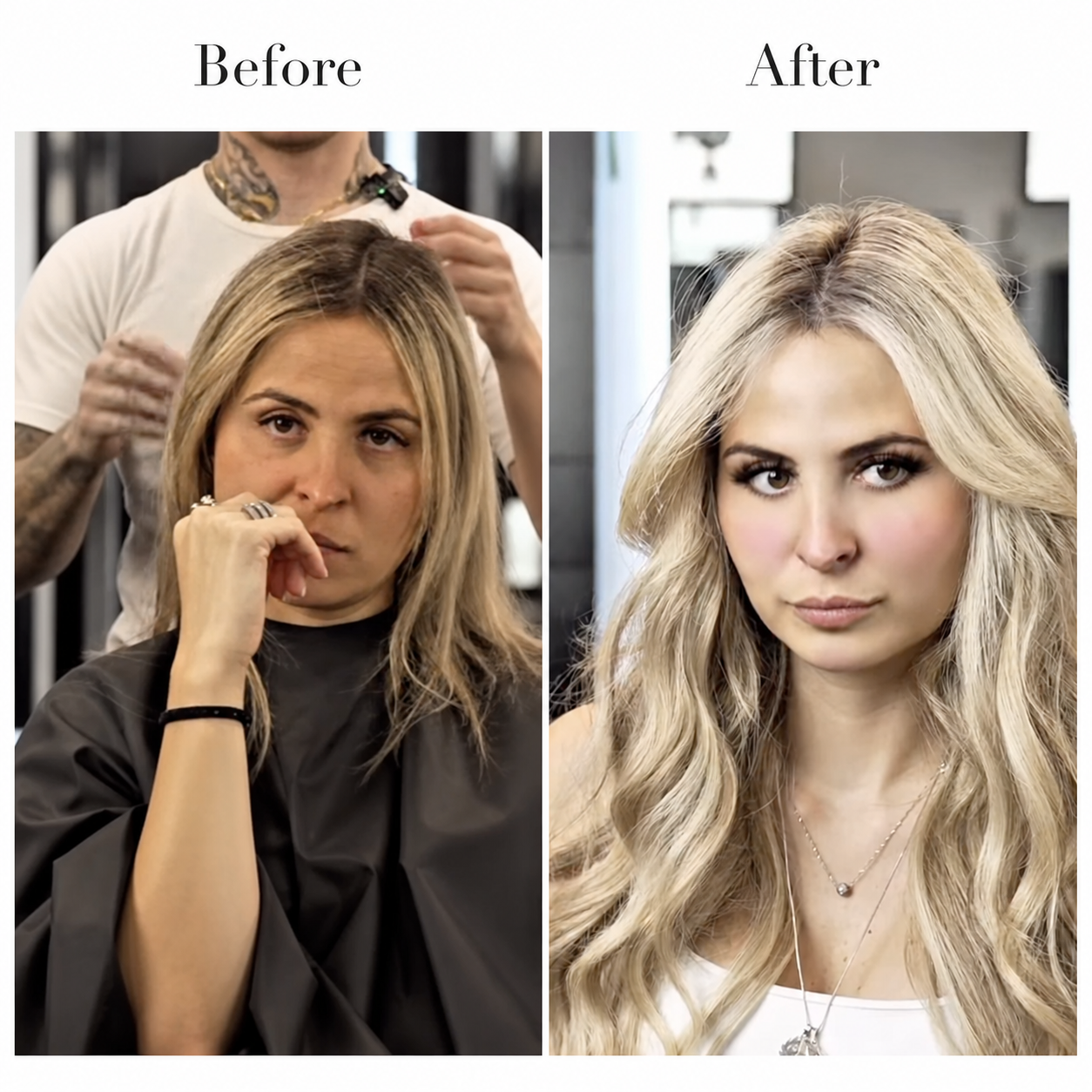 PRETTYGANG before and after — full-length transformation